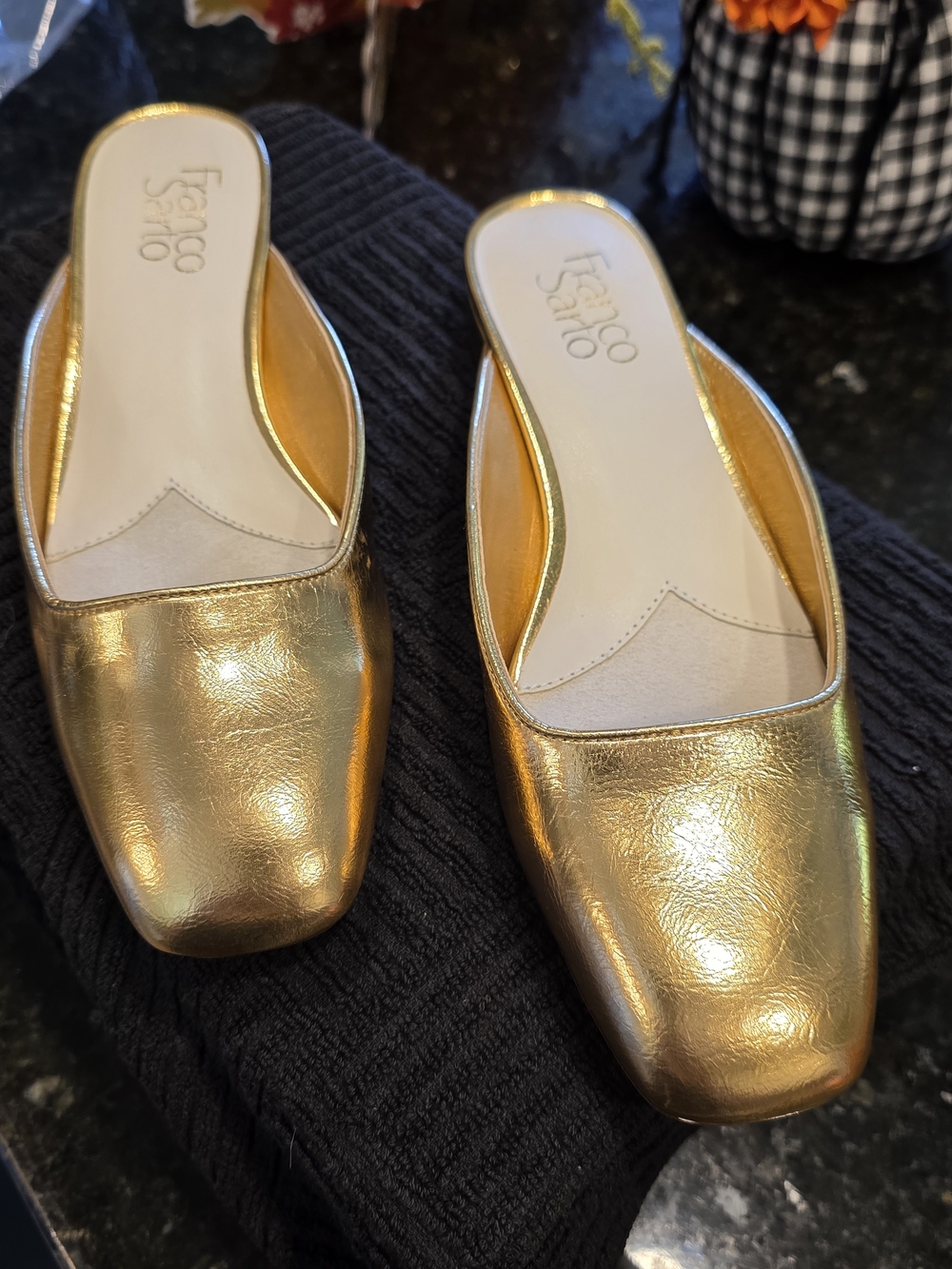 Franco Sarto Dayla Metallic Mules Gold US 6.5